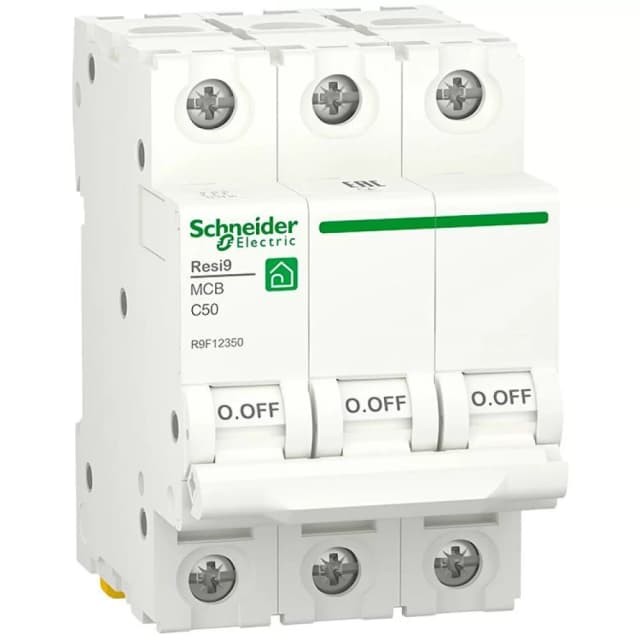 Автоматичний вимикач Schneider Electric RESI9 6кА 3P 50A C (R9F12350)