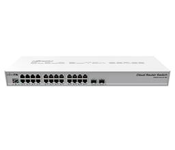 Комутатор 24 порти керований MikroTik CRS326-24G-2S+RM L2