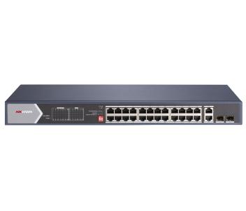 Комутатор 24 порти некерований Hikvision DS-3E0528HP-E Hi-PoE