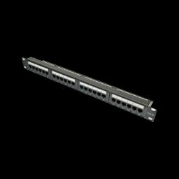 Патч-панель 19" 24хRJ-45 UTP кат.5e, із заднім організатором, Kingda Kingda KDPA6043