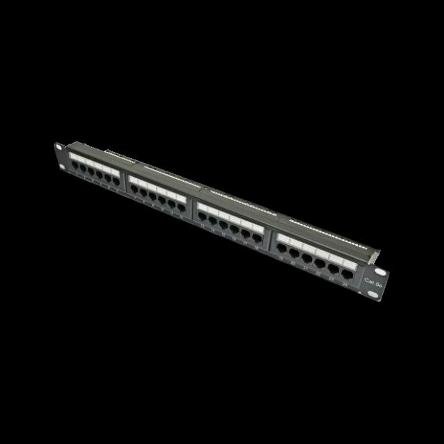 Патч-панель 19" 24хRJ-45 UTP кат.5e, із заднім організатором, Kingda Kingda KDPA6043
