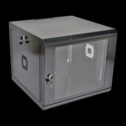 Шафа 19", 600х600х507 мм (Ш*Г*В), акрилове скло, чорна 9U