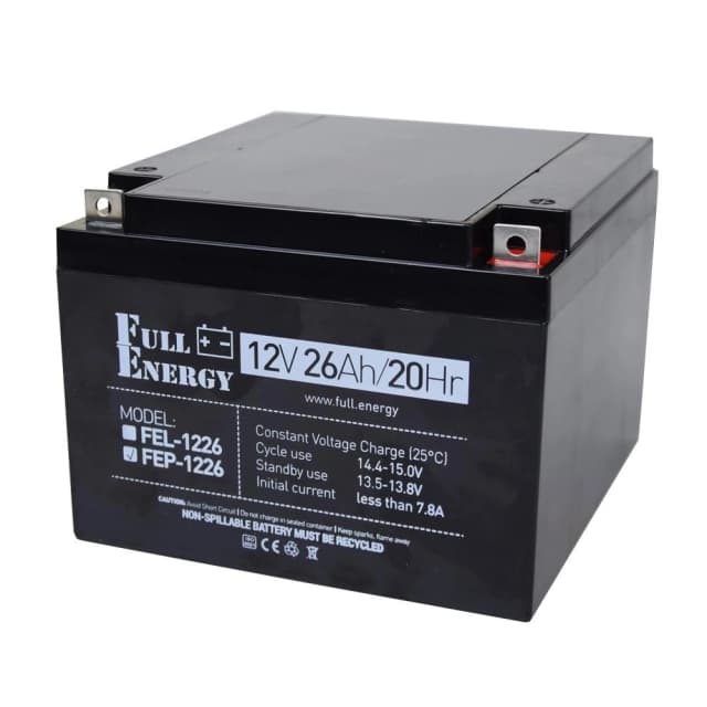 Свинцево-кислотна акумуляторна батарея Full Energy FEP-1226 26 А•г 12В