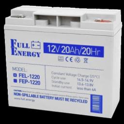 Свинцево-кислотна акумуляторна батарея Full Energy FEL-1220 20А•г 12В гелева