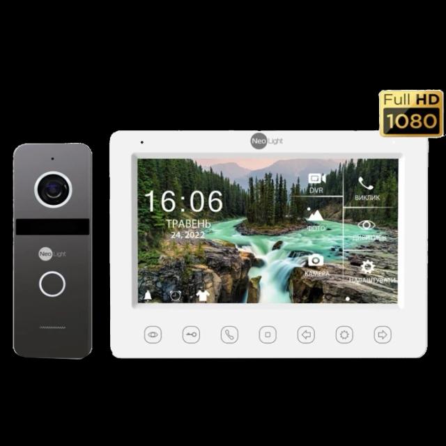 Комплект відеодомофона Neolight NeoKit FHD PRO Graphite (KAPPA + HD + SOLO FHD)