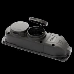 Колодка подвійна із заглушкою 2*16 (каучук) ERKA 6002