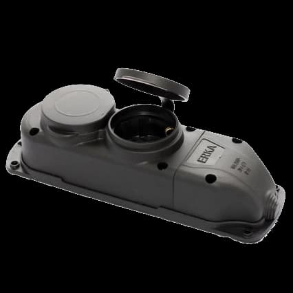 Колодка подвійна із заглушкою 2*16 (каучук) ERKA 6002