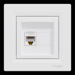 Розетка комп'ютерна одинарна Schneider Electric Asfora EPH4300121 RJ45 кат.5е UTP