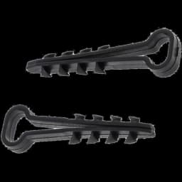 Дюбель-ялинка пiд плоский кабель чорний (пак. 100 шт.) 6х3 мм