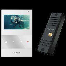 Комплект відеодомофону Slinex ML-16HD(Black)+SQ-04M(White)