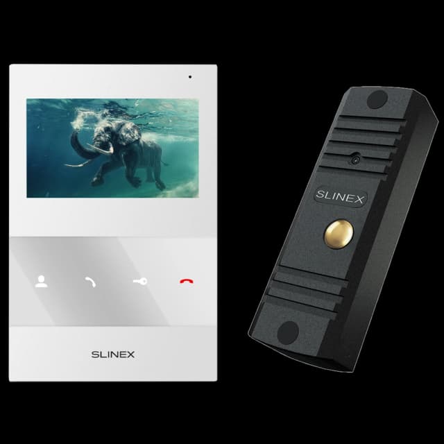 Комплект відеодомофону Slinex ML-16HD(Black)+SQ-04M(White)