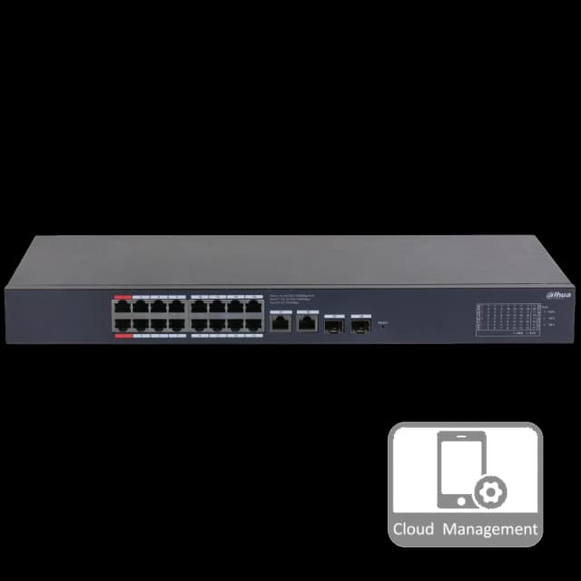 Комутатор 20 портів керований Dahua DH-CS4220-16GT-190 PoE