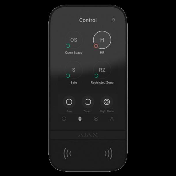 Клавіатура Ajax KeyPad TouchScreen (8EU) black