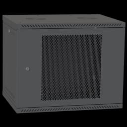 Шафа телекомунікаційна двері перф (чорна) IPCOM 9U 600x450
