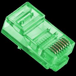 Конектор (100 шт/уп.) Merlion RJ-45 8P8C UTP Cat-5 Q100 Green
