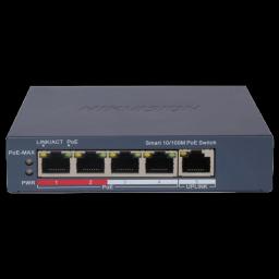 Комутатор 5 портів керований Hikvision DS-3E1105P-EI/V2 POE