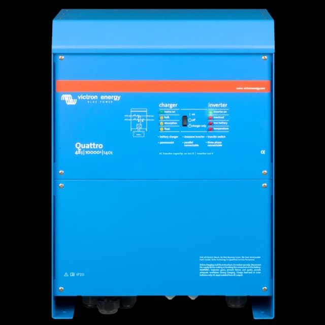 Інвертор VictronEnergy Quattro 48/10000/140-100/100 однофазний чиста синусоїда