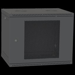 Шафа телекомунікаційна двері перф(чорна) IPCOM 12U 600x450