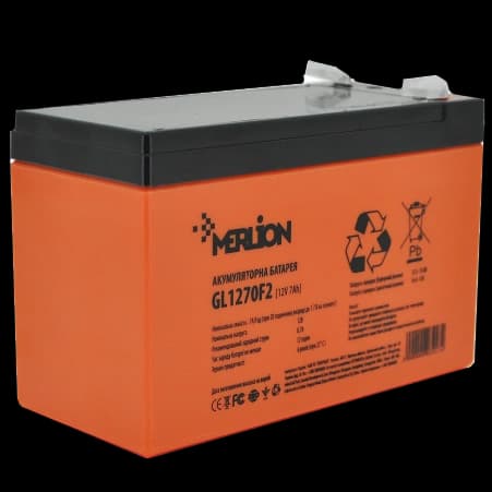 Свинцево-кислотна акумуляторна батарея MERLION GL1270F2 7A•г 12В