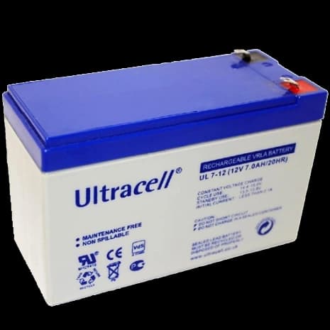 Свинцево-кислотна акумуляторна батарея Ultracell UL7-12 7A•г 12В