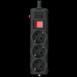 Мережевий фільтр 1.8 м кабель 3 розеток Gembird SPG3-G-6B-PRO