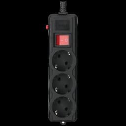 Мережевий фільтр 4.5 м кабель 3 розеток Gembird SPG3-G-15B-PRO
