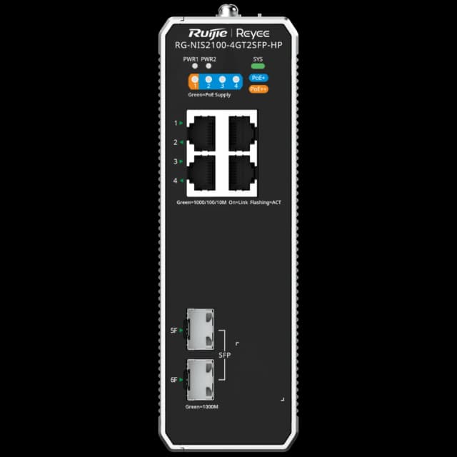 Комутатор 6 портів керований Ruijie Reyee RG-NIS2100-4GT2SFP-HP PoE++