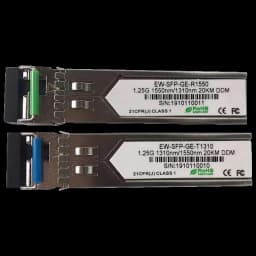 Модуль SFP (комплект 2шт) Ewind EW-SFP-GE-T1310 / EW-SFP-GE-R1550 1.25G, Single-mode single Fiber, 20km, LC connector, Tx1310/Rx1550nm : 1310nm is transmitter，1550nm is receiver