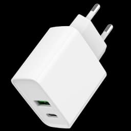 Мережевий зарядний пристрій Gembird TA-UC-PDQC20-01-W 1 USB-A + 1 Type-C (PD20Вт + QC3.0 18Вт)