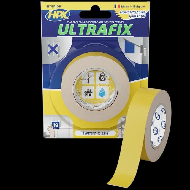 Стрічка двохстороння HPX DSU1902 ULTRAFIX 19мм х 2м