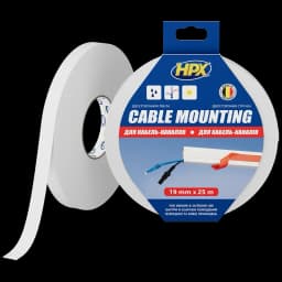 Стрічка двохстороння для монтажу кабельканалів HPX DSW1925 CARPET TAPE 19мм х 25м