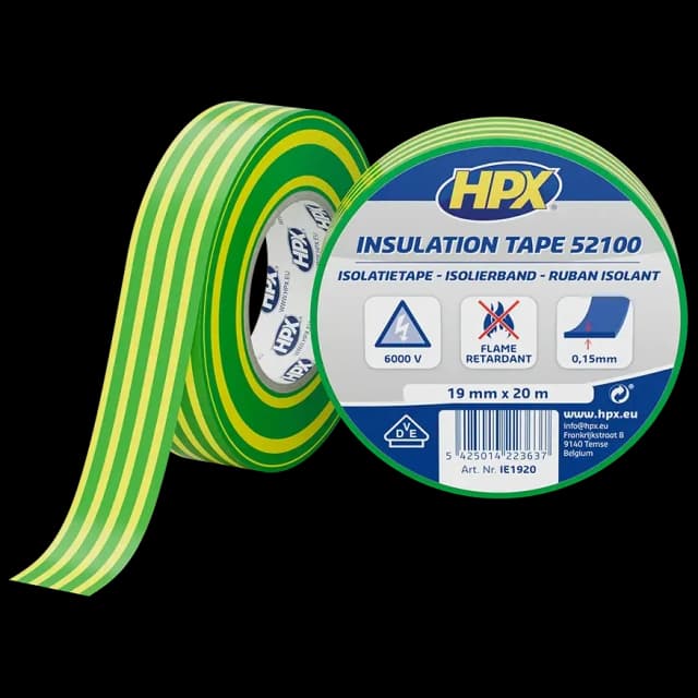 Стрічка ПВХ ізоляційна HPX IE1920 HPX52100 19мм х 20м