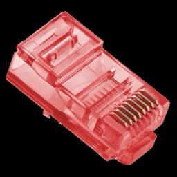 Конектор Merlion RJ-45 8P8C UTP Cat-5 (100 шт/уп.) Q100 Red