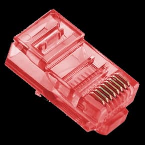 Конектор Merlion RJ-45 8P8C UTP Cat-5 (100 шт/уп.) Q100 Red
