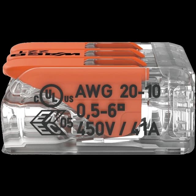 Клема WAGO COMPACT 221-613 3 0,5-6 мм2 (41А)