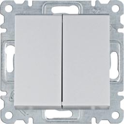 Вимикач Hager Lumina WL0052 2-кл. універсальний