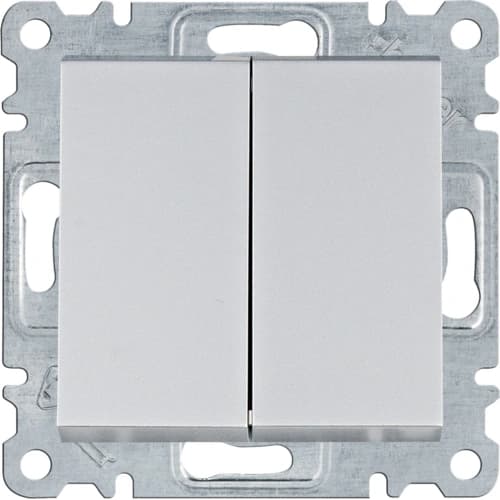 Вимикач Hager Lumina WL0052 2-кл. універсальний