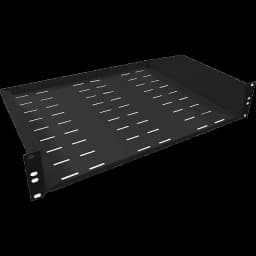 Полиця консольна чорна 2U 19" 350 мм 9005