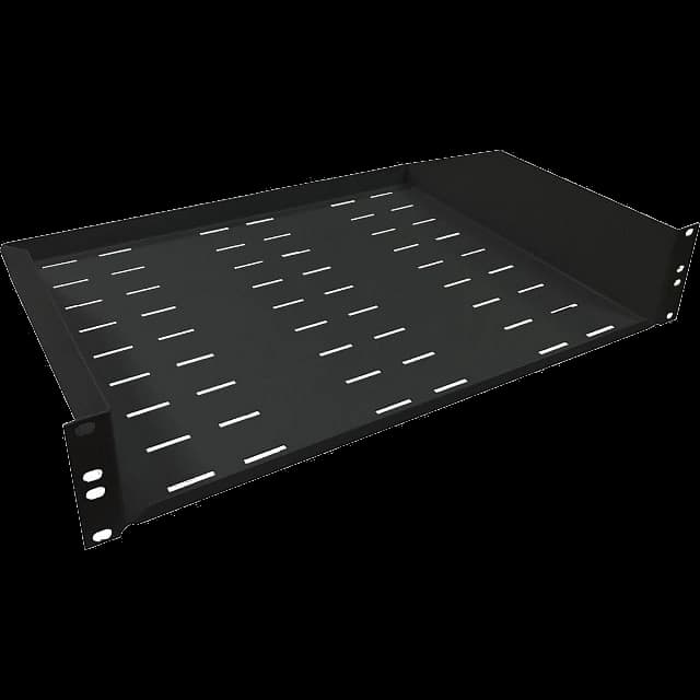 Полиця консольна чорна 2U 19" 350 мм 9005