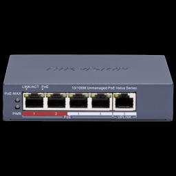 Комутатор 5 портів некерований Hikvision DS-3E0105P-E/M(C) POE