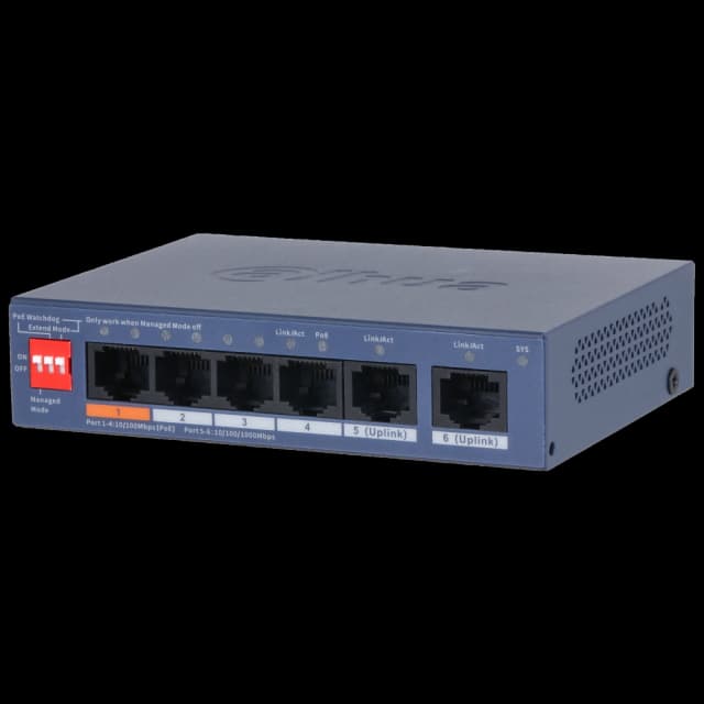Комутатор 6 портів керований Dahua DH-CS4006-4ET2GT-60 PoE