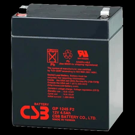 Акумуляторна батарея CSB GP1245F2 12В 4.5А•г