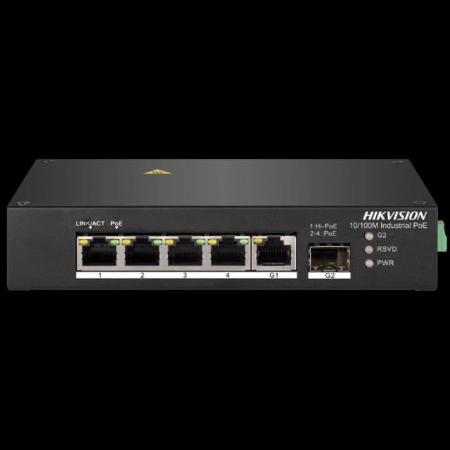 Комутатор 4 порти некерований Hikvision DS-3T0306HP без БЖ