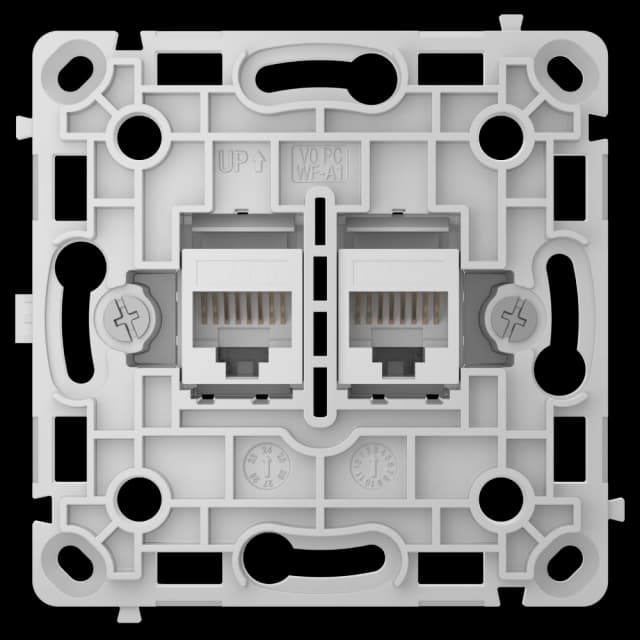 Механізм інтернет розетки Ajax OutletCore (LAN) vertical white
