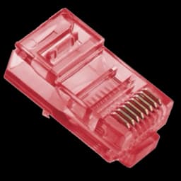 Конектор (100 шт/уп.) Ritar RJ-45 8P8C UTP Cat-5 Q100 Red