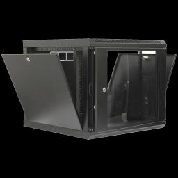 Шафа 19" 9U 600x600x507мм акрилове скло чорна