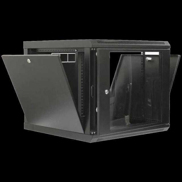 Шафа 19" 9U 600x600x507мм акрилове скло чорна