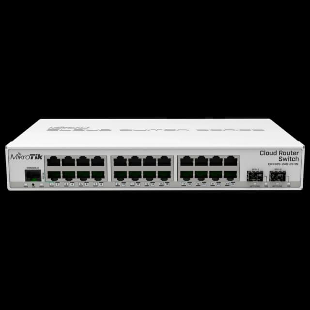 Комутатор 24 порти керований MikroTik 326-24G-2S+IN (CRS326-24G-2S+IN)