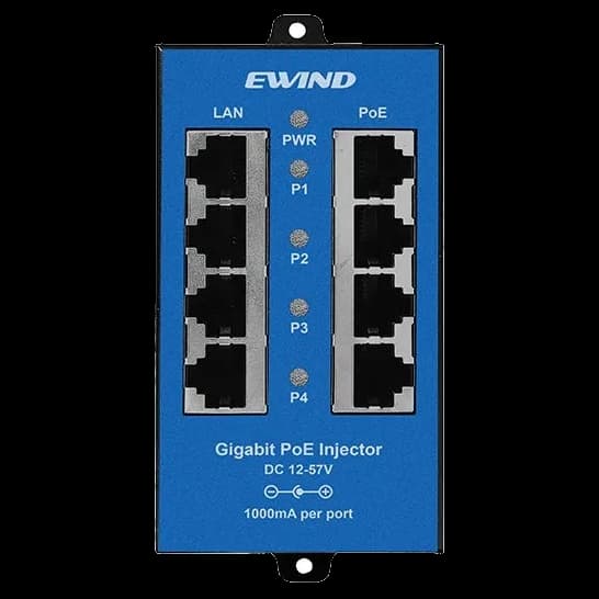 Інжектор PoE 4-портовий Ewind EW-PSE304CG