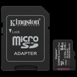 Модуль флеш-пам'яті Kingston MICRO SDXC 64GB UHS-I W/ADAPTER